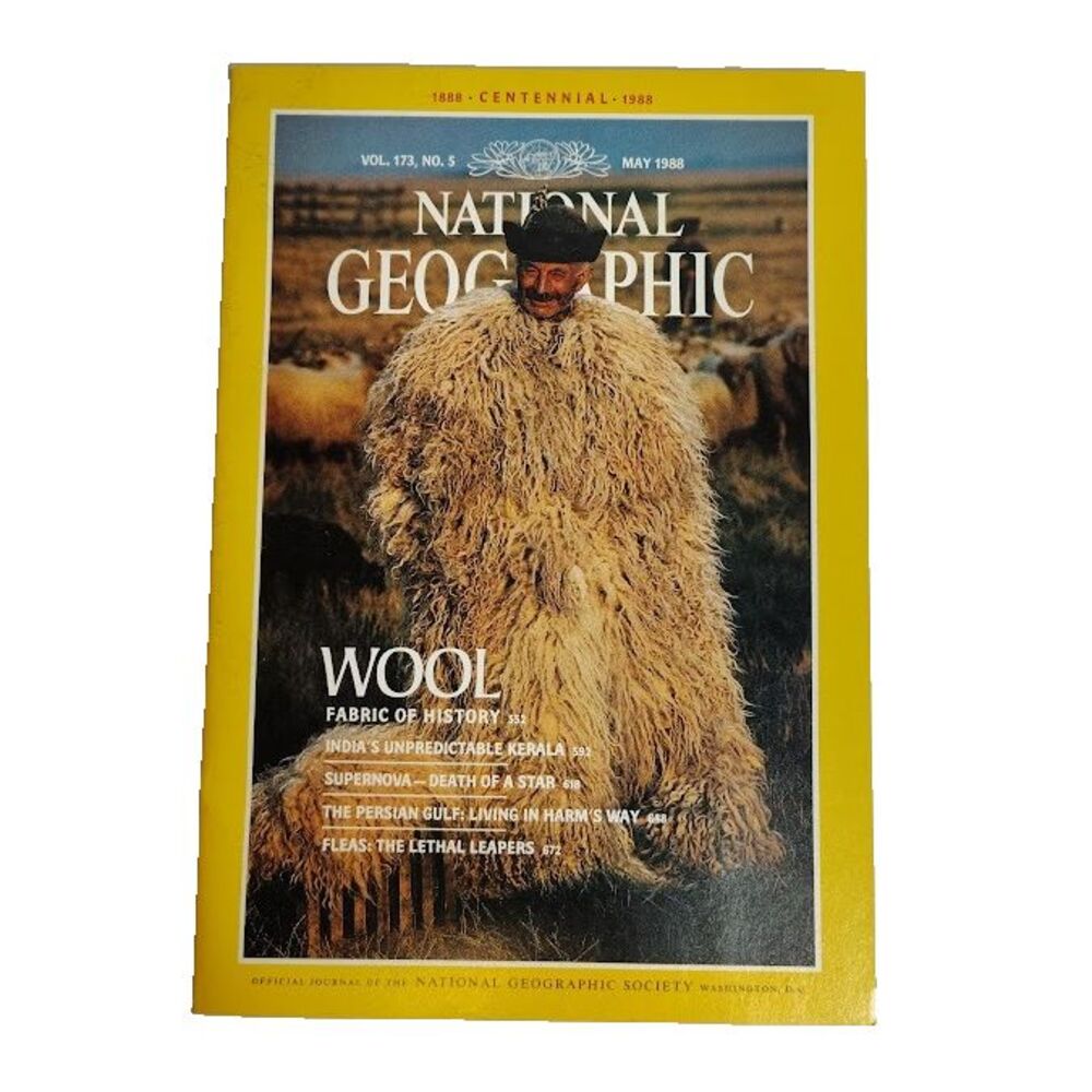 National Geographic Magazine Wool Fabric Of History May 1988 Vol 173 No 5